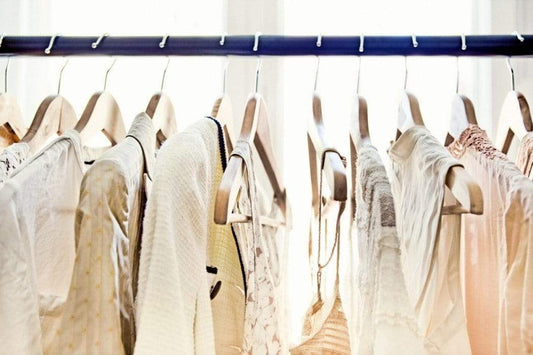 Sustainable closet with a neutral color scheme
