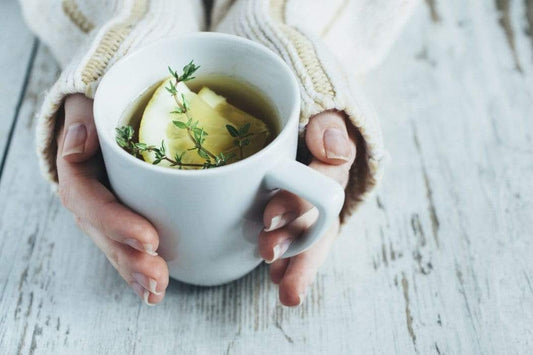 herbal and lemon tea for summer detox
